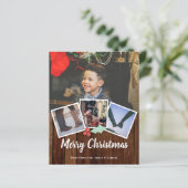 バジェットメリークリスマスフォト素朴ホリーとウッド (スタンド正面)