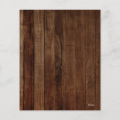 バジェットメリークリスマスフォト素朴ホリーとウッド (裏面)