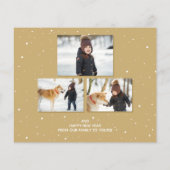 バジェットメリークリスマスマルチフォトホリデーカード (裏面)