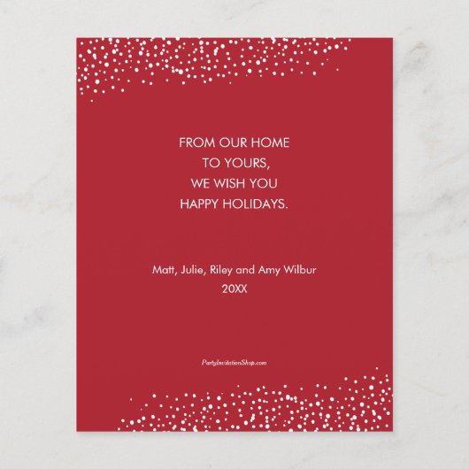 バジェットメリークリスマスリースホリデーカード (裏面)