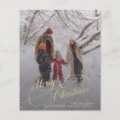 バジェットメリークリスマス数々の写真ホリデーカード チラシ (正面)