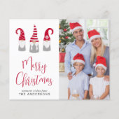 バジェットメリークリスマス格言写真ホリデーカード (正面)