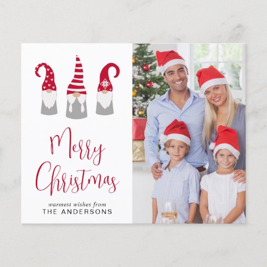 バジェットメリークリスマス格言写真ホリデーカード (正面)