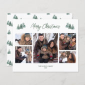 バジェットメリークリスマス素朴パインズの写真カード (正面/裏面)