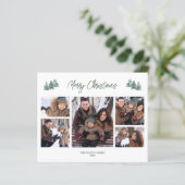 バジェットメリークリスマス素朴パインズの写真カード (スタンド正面)
