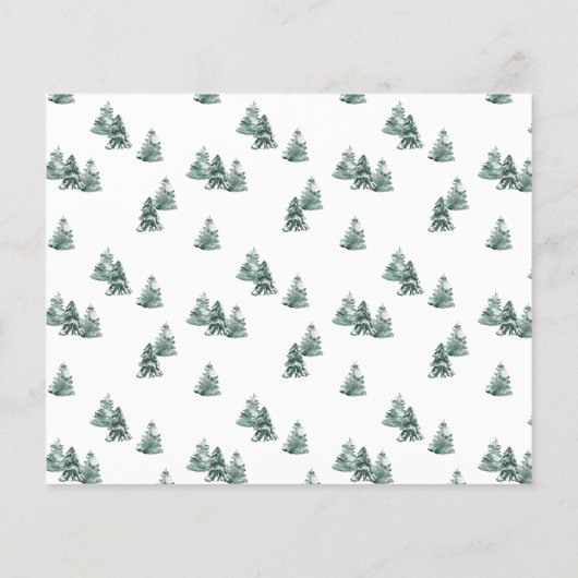 バジェットメリークリスマス素朴パインズの写真カード (裏面)