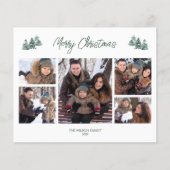 バジェットメリークリスマス素朴パインズの写真カード (正面)