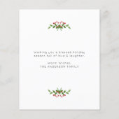 バジェットメリークリスマス葉の写真ホリデーカード (裏面)