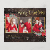 バジェットメリークリスマス金ゴールドウッド3フォトコラージュ (正面)