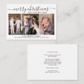 バジェットメリークリスマス3写真ホリディムービングカード ノートカード (正面/裏面)