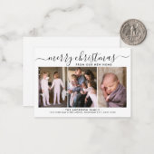 バジェットメリークリスマス3写真ホリディムービングカード ノートカード (正面/裏面インサイチュ)