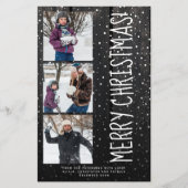バジェットメリークリスマス3写真ラスティックホリデーカード チラシ (正面)