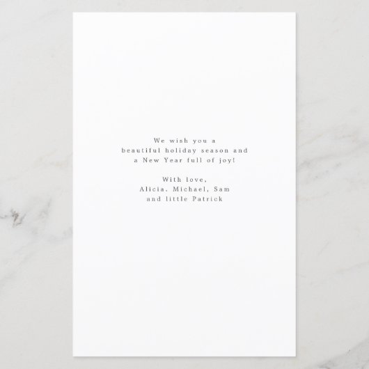 バジェットメリークリスマス6写真赤タイポグラフィカード (裏面)