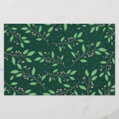 バジェットメリービーグリーンボタニカルフォトホリデーカード (裏面)