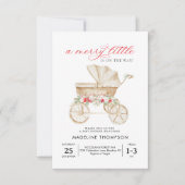 バジェットメリーリトルクリスマスベビーカー ノートカード (正面)