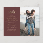 バジェットメルロ&ブランチ結婚ズ写真招待状 (正面)