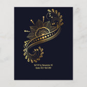 バジェットメーンディアラビアンモロッコデザイン招待状 (裏面)