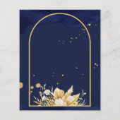 バジェットメーンディ招待状アラビアンランタンゴールデンアーチ (裏面)