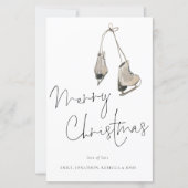 バジェットモダンアイススケートMerry Christmas Card (正面)