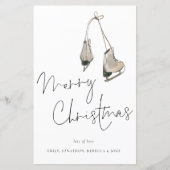 バジェットモダンアイススケートMerry Christmas Card (正面)