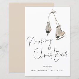 バジェットモダンアイススケートMerry Christmas Card