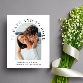 バジェットモダンアーチフォト結婚式招待状