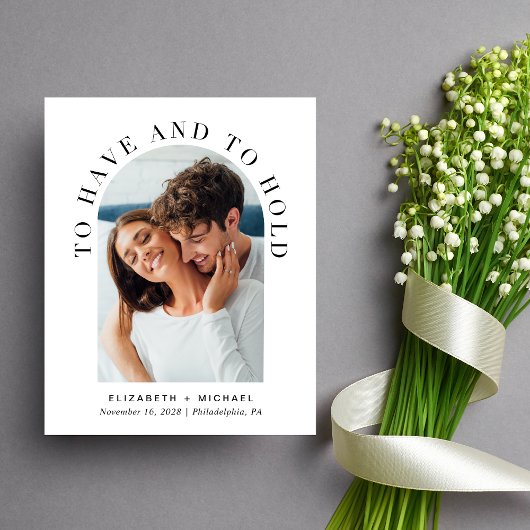 バジェットモダンアーチフォト結婚式招待状