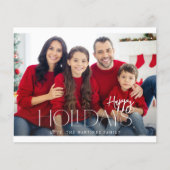 バジェットモダンイーレミニマリストハッピーホリデーズフォト チラシ (正面)