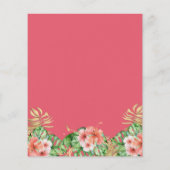 バジェットモダンウォーターカラーフローラベビーシャワー チラシ (裏面)