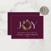 バジェットモダンウォーター企業のカラークリスマスカード ノートカード (正面/裏面インサイチュ)