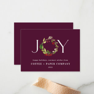 バジェットモダンウォーター企業のカラークリスマスカード ノートカード