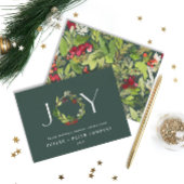 バジェットモダンウォーター企業のカラークリスマスカード ノートカード