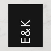 バジェットモダンウルトラはっきりしたモノグラシンプルム結婚 チラシ (裏面)