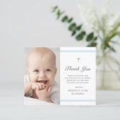 バジェットモダンエレガンスボーイズバプテスマサンキューカード (スタンド正面)