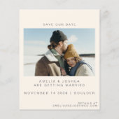 バジェットモダンカップル2つの写真救私たちの日付 (裏面)