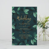 バジェットモダンガーデン葉結婚式招待状 (スタンド正面)