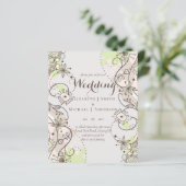 バジェットモダンガーデン葉結婚式招待状 (スタンド正面)