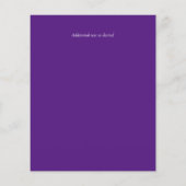 バジェットモダンガーデン葉結婚式招待状 (裏面)