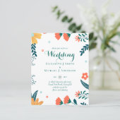 バジェットモダンガーデン葉結婚式招待状 (スタンド正面)