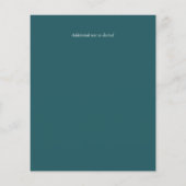 バジェットモダンガーデン葉結婚式招待状 (裏面)