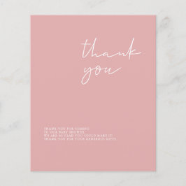 バジェットモダンガールベビーシャワーサンキューカード