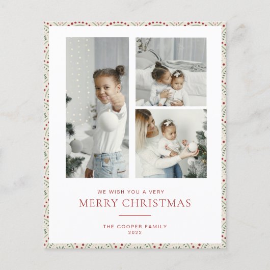 バジェットモダンクリスマスカード チラシ (正面)