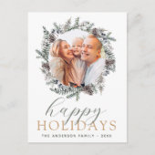 バジェットモダンクリスマスフォトカード シーズンポストカード (正面)