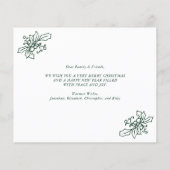 バジェットモダンクリスマスフォトコラージホリデーカード (裏面)