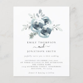 バジェットモダンクリスマスブーケ結婚式招待状