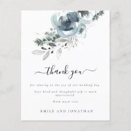 バジェットモダンクリスマス花模様結婚ズ・サンキュー