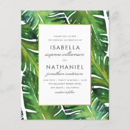 バジェットモダングリーン熱帯葉トロピカル・結婚