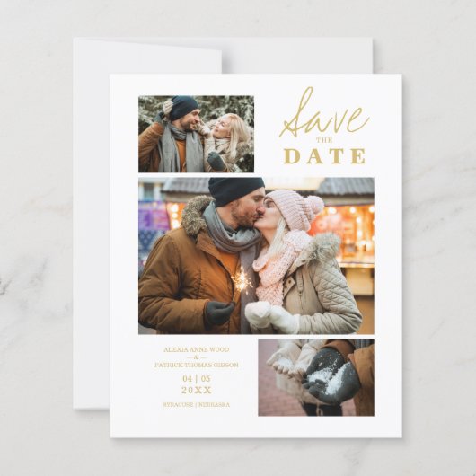 バジェットモダンゴールデンエフェクト3枚結婚の写真 (正面)