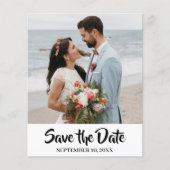 バジェットモダンシック写真保存の日付カスタム チラシ (正面)