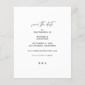 バジェットモダンシック写真垂直W日付を保存 チラシ (裏面)